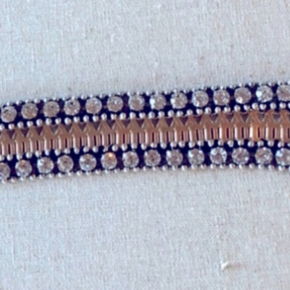 Stella & Dot Portia Gold Silver Rhinestone Bracelet Retired - Picture 6 of 16